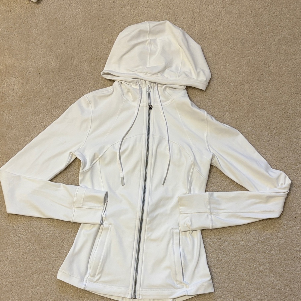 lululemon athletica White Hooded Jacket